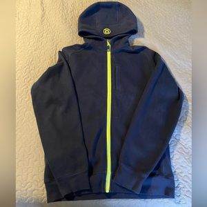 Mens Large Lululemon Dark Blue Hoodie with Neon stitching